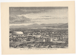 View of Salt Lake City, Utah (Western side, showing the Tabernacle, etc.)